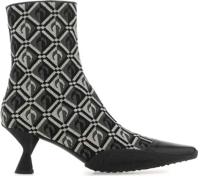Marine Serre Pointed Toe Monogram Boots