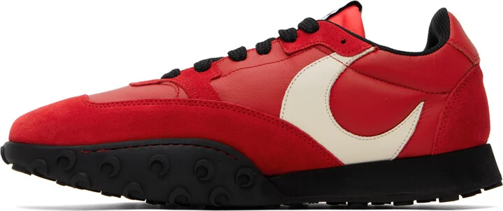 Marine Serre Red & White MS Rise Sneakers - Image 3