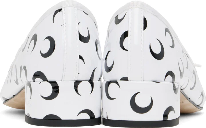 Marine Serre White & Black Repetto Edition Camille Ballet Heels - Image 2
