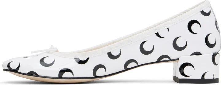 Marine Serre White & Black Repetto Edition Camille Ballet Heels - Image 3