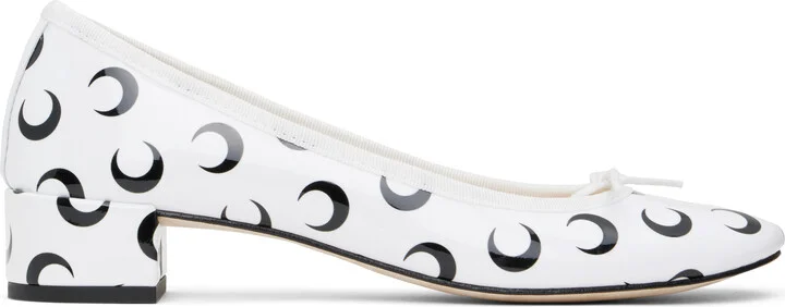 Marine Serre White & Black Repetto Edition Camille Ballet Heels