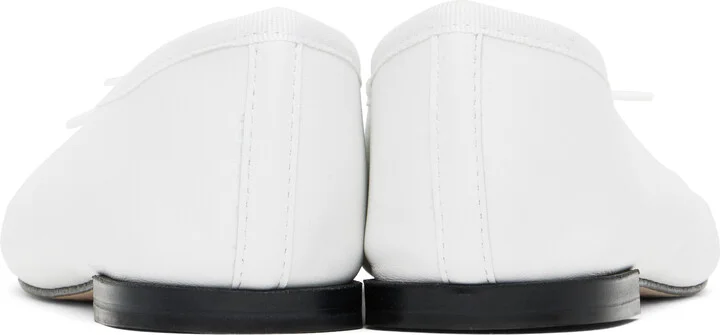 Marine Serre White Repetto Edition Lilouh Soft Nappa Ballerina Flats - Image 2