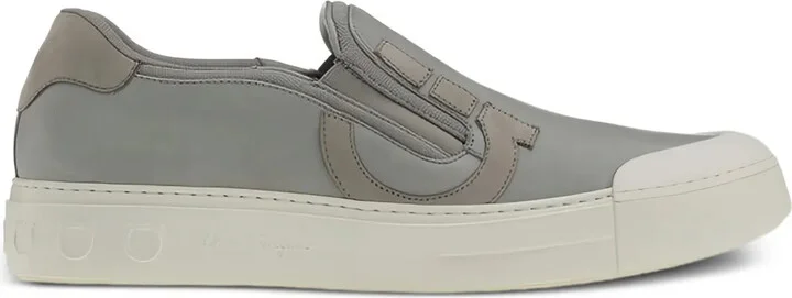 Marino Gancini-logo slip-on loafers