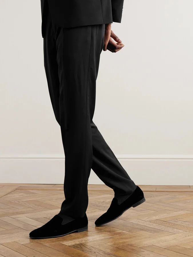 Mario Grosgrain-Trimmed Velvet Loafers - Image 2