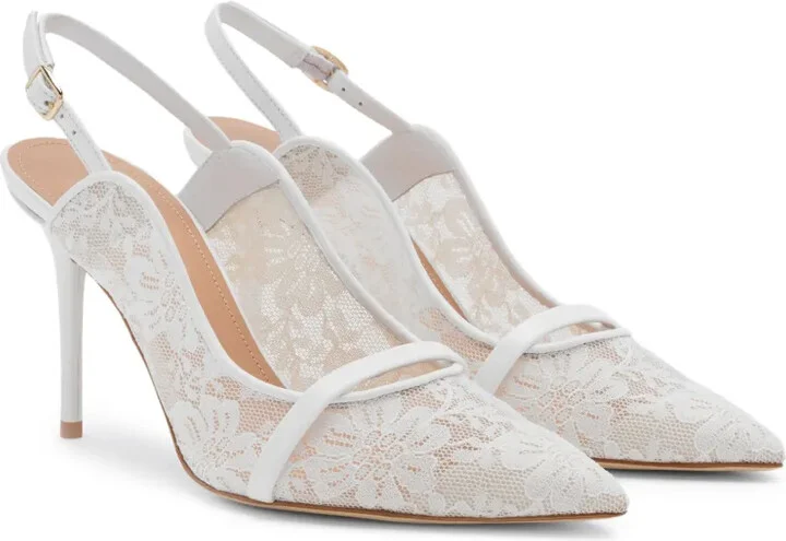 Marion 85mm lace slingbacks - Image 2