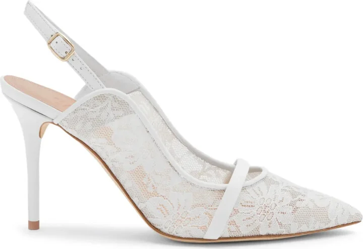 Marion 85mm lace slingbacks