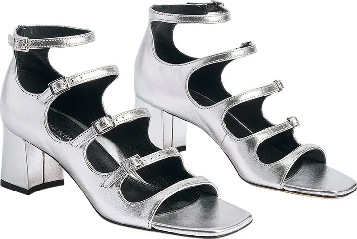 Marion Parke Francine Block Leather Sandal
