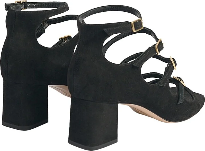 Marion Parke Francine Block Suede Sandal - Image 2