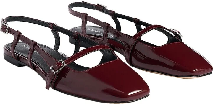 Marion Parke Mary Jane Patent Flat