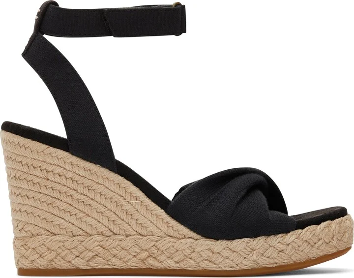 Marisela Black Wedge Sandal