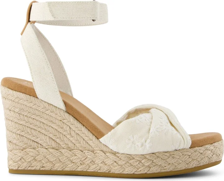 Marisela Floral Embroidered Wedge Sandal