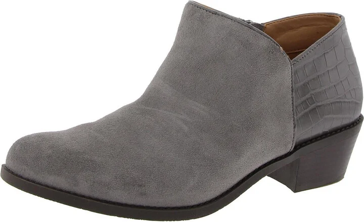Marissa Womens Animal Print Leather Ankle Boots