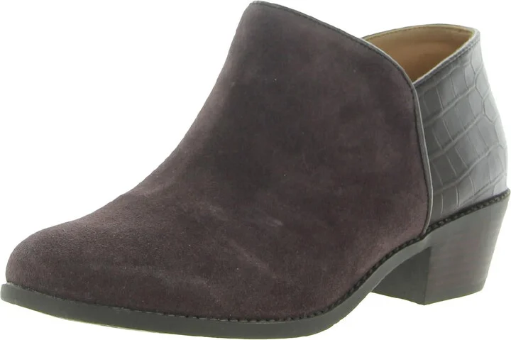 Marissa Womens Animal Print Suede Shooties