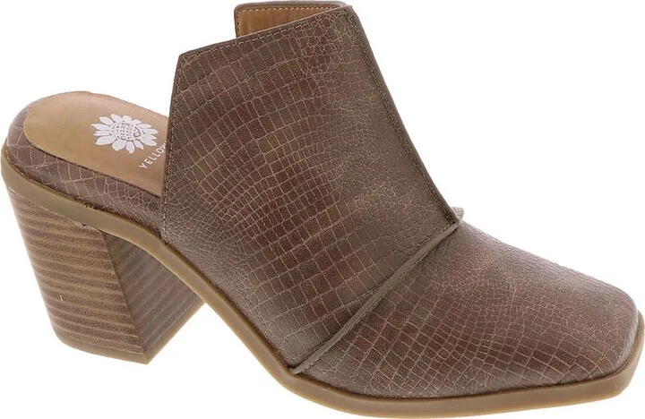 Marissa Womens Square Toe Faux Leather Mules