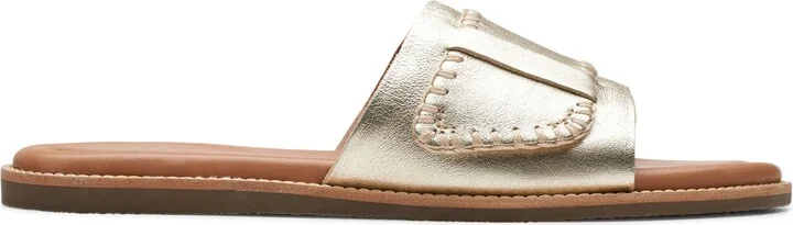 Maritime Mule in Gold Leather