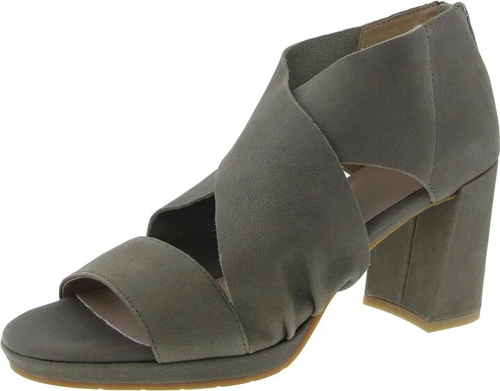 MARLA Womens Zipper Manmade Block Heel