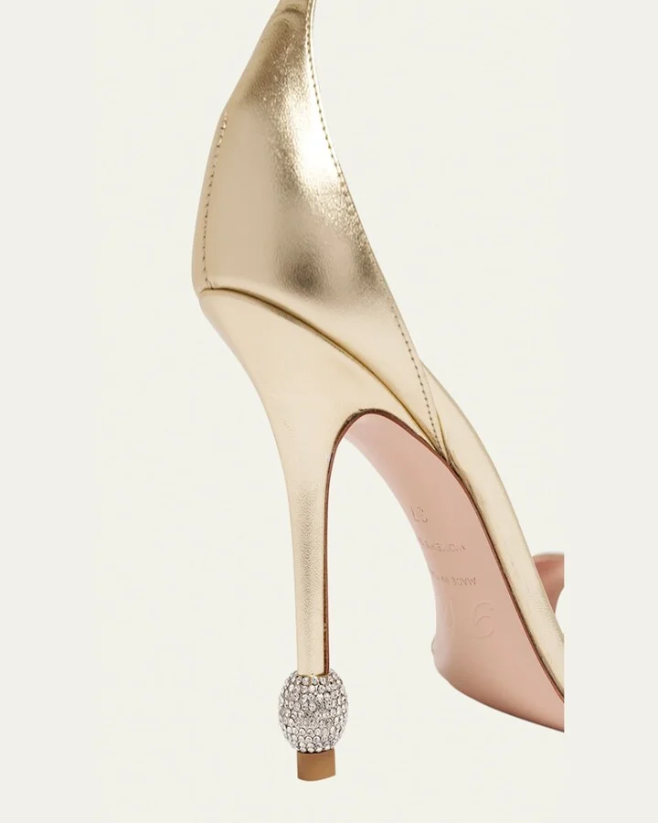 Marlene Leather Crystal-Heel Sandals - Image 7
