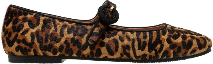 Marley Leopard Print Genuine Calf Hair Flat - Image 3