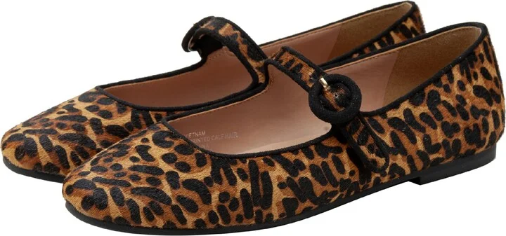 Marley Leopard Print Genuine Calf Hair Flat - Image 8