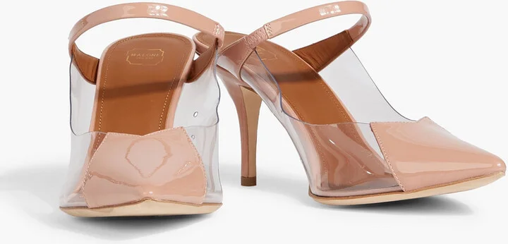 Marli 70 patent-leather and PVC mules - Image 2