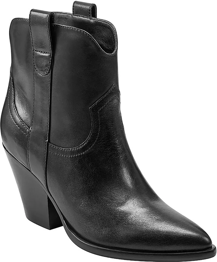 MARLIE Womens Solid Leather Ankle Boots