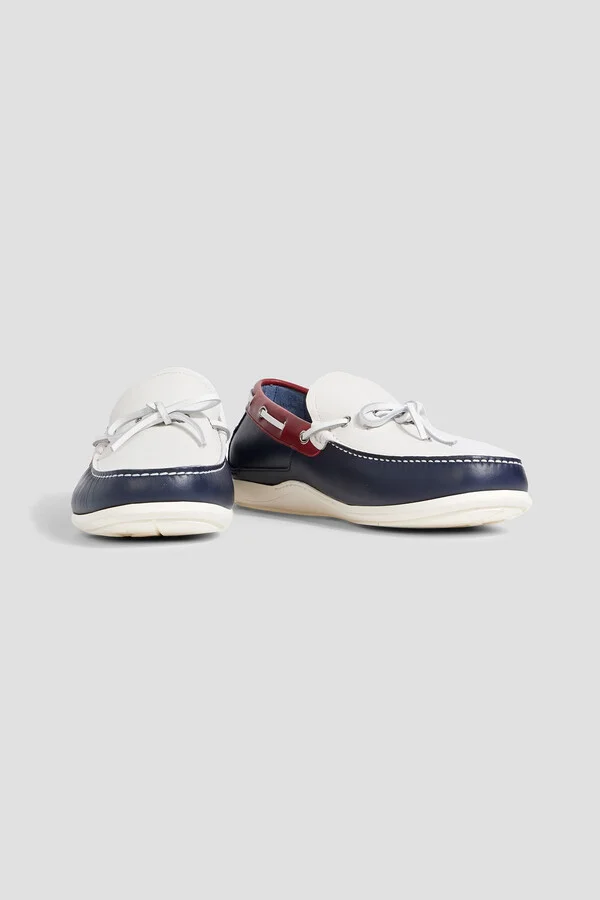 Marlin color-block leather boat shoes - Image 2