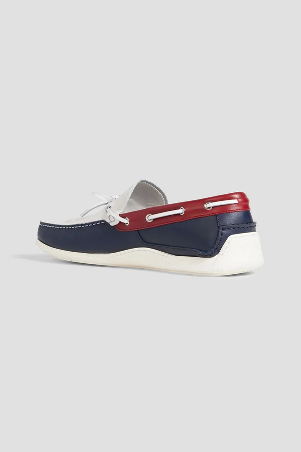 Marlin color-block leather boat shoes - Image 3