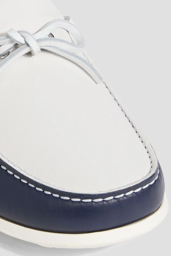 Marlin color-block leather boat shoes - Image 4