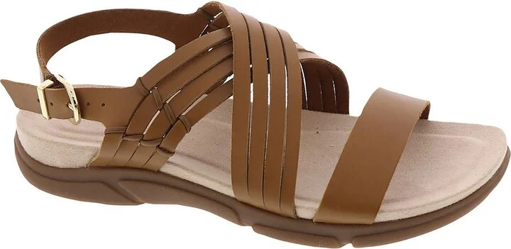 Marlis Womens Leather Padded Sole Slingback Sandals