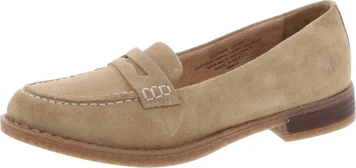 Marlo Womens Padded Insole Faux Suede Loafers