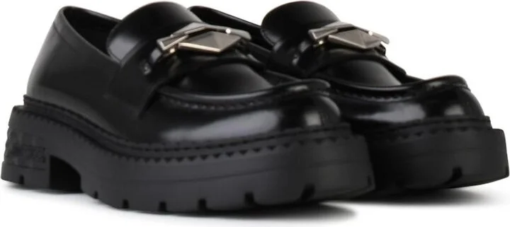 'marlow' Black Shiny Leather Loafers - Image 2