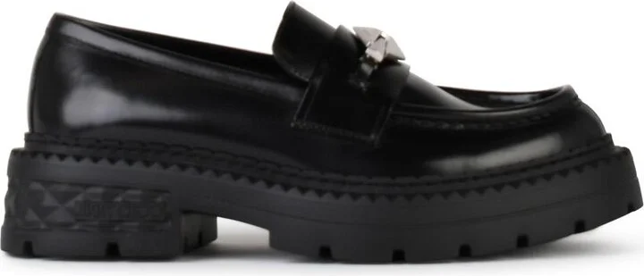 'marlow' Black Shiny Leather Loafers