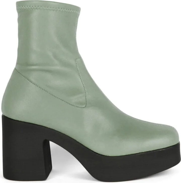 Marlowe Platform Vegan Boot-Blue - Image 2