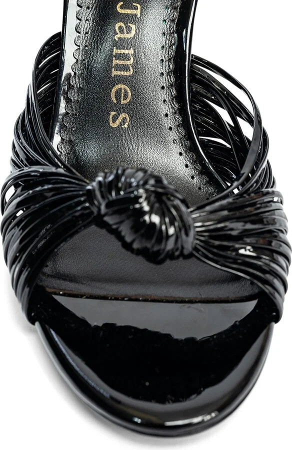 Marly Black Vegan Leather Sandal - Image 4