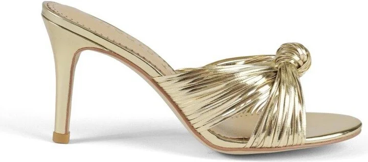 Marly Gold Vegan Patent Leather Wedding Evening Sandal - Image 4