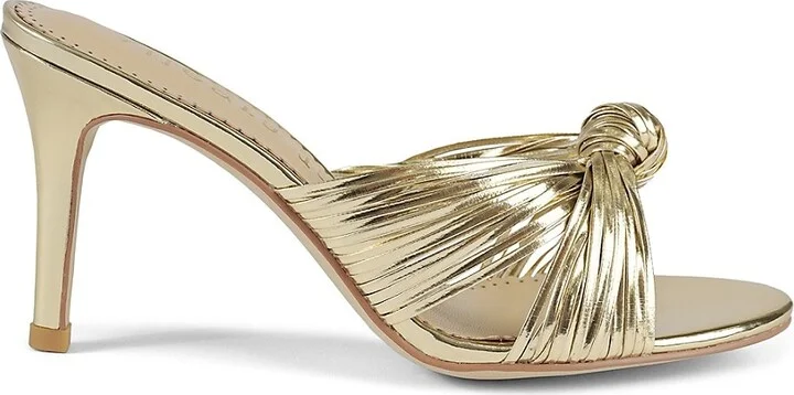 Marly Metallic Knotted Leather Sandals
