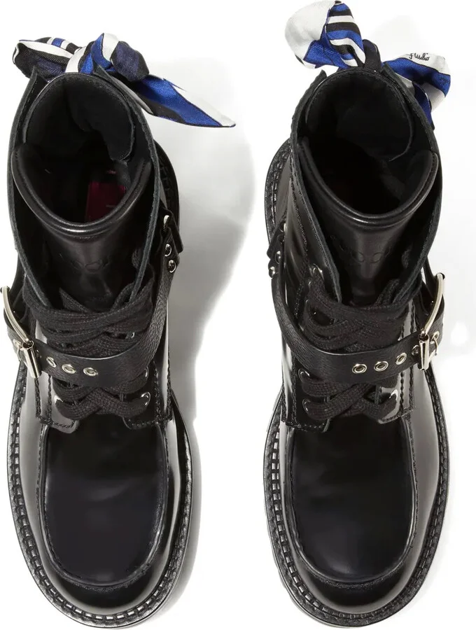 Marmo-Print Leather Boots - Image 4