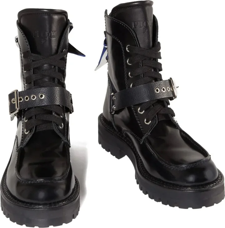 Marmo-Print Leather Boots - Image 5