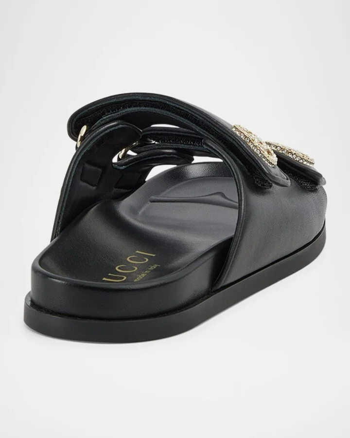 Marmont Embellished GG Double Strap Slide Sandals - Image 6