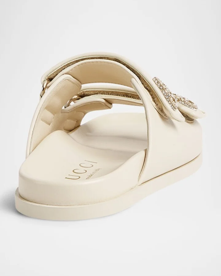 Marmont Embellished GG Double Strap Slide Sandals - Image 10