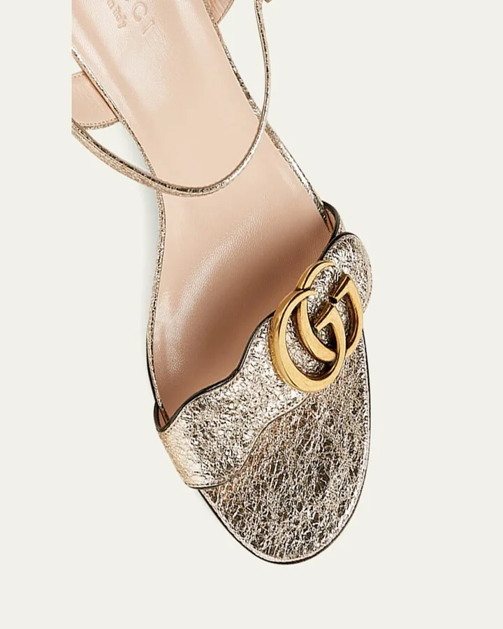 Marmont Metallic High-Heel Sandals - Image 2