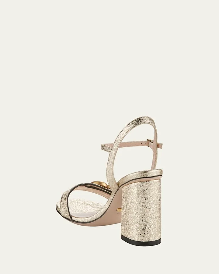 Marmont Metallic High-Heel Sandals - Image 3