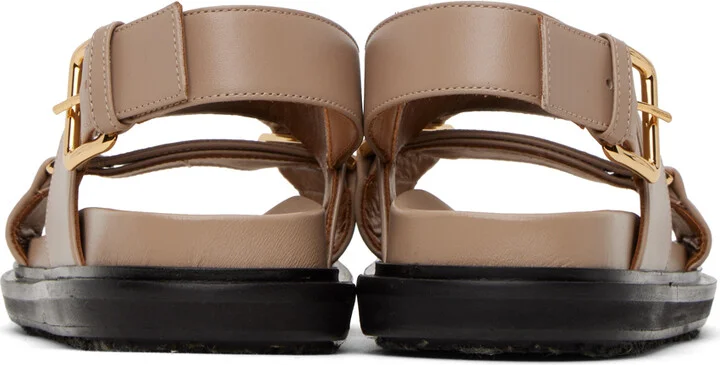 Marni Beige Fussbett Sandals - Image 2