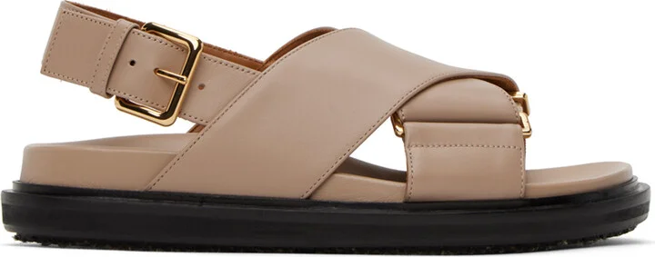 Marni Beige Fussbett Sandals