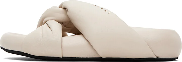 Marni Beige Tie Sandals - Image 3