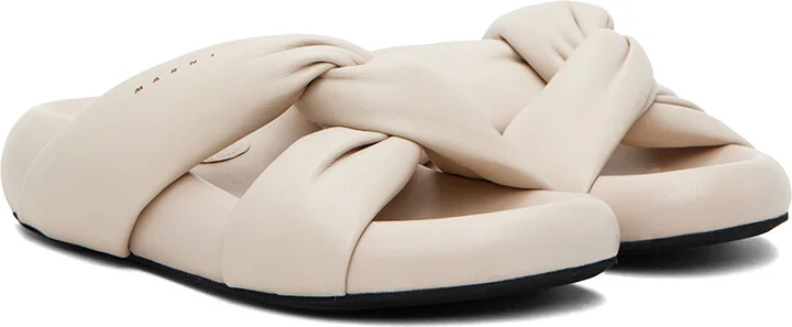 Marni Beige Tie Sandals - Image 4