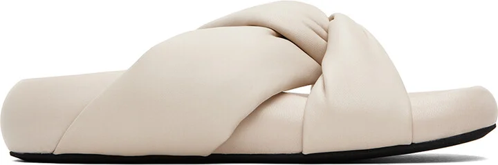 Marni Beige Tie Sandals