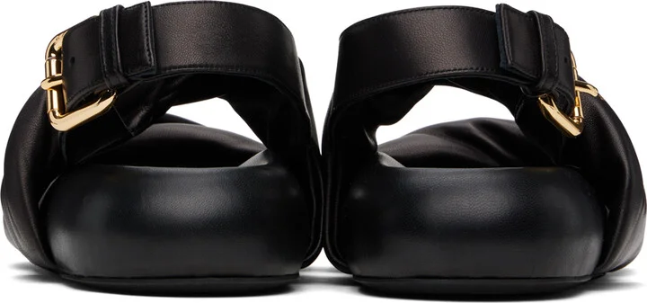 Marni Black Back Buckle Sandals - Image 2