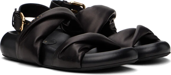 Marni Black Back Buckle Sandals - Image 4