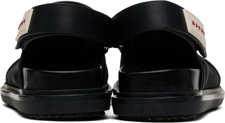Marni Black Back Strap Mules - Image 2